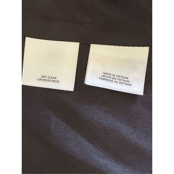 Anne Klein Women’s Black Herringbone Wide-Lapel Belted-Cuff Blazer Size 8 - Picture 9 of 12